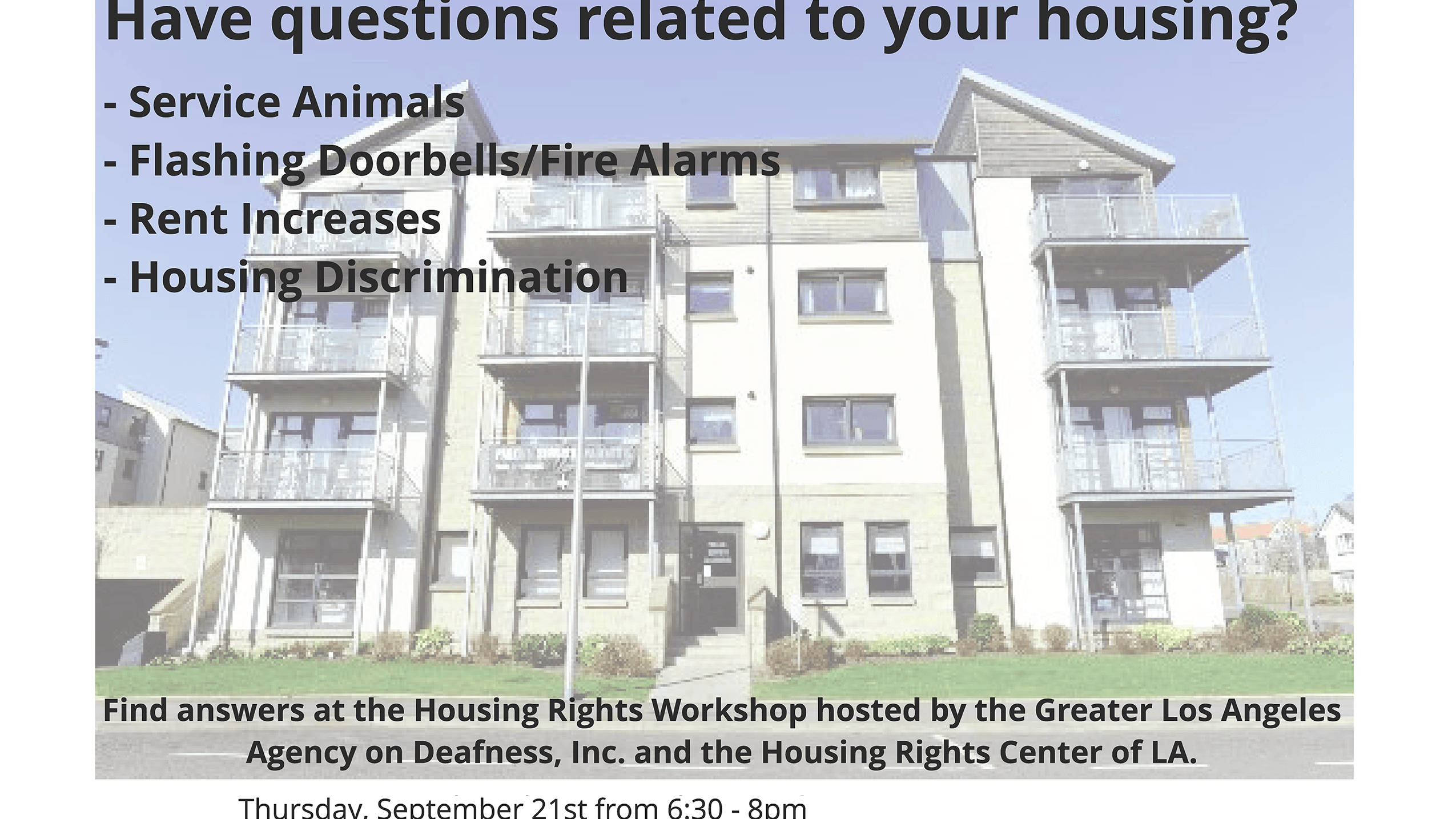Housing Rights Educational Workshop (LA and livestream) – Sept. 21 ...